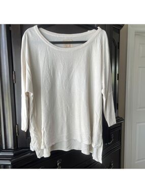 NWT Chaser Hi Lo Pullover Thermal, Swiss Coffee, Small